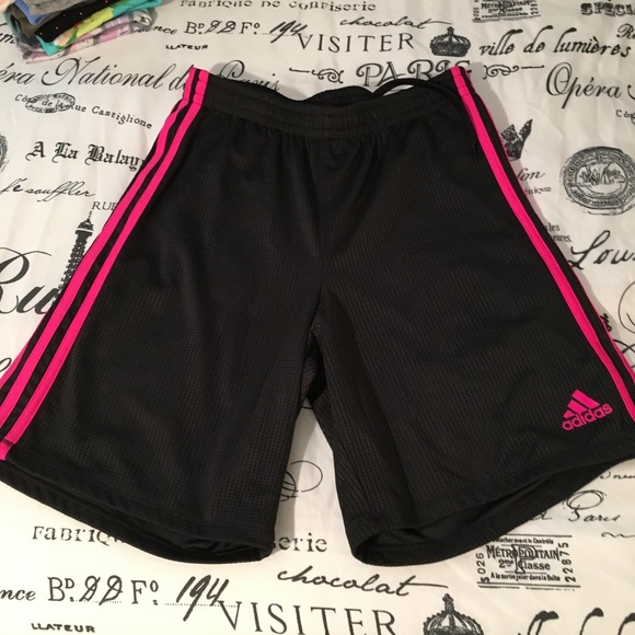 girls black adidas shorts